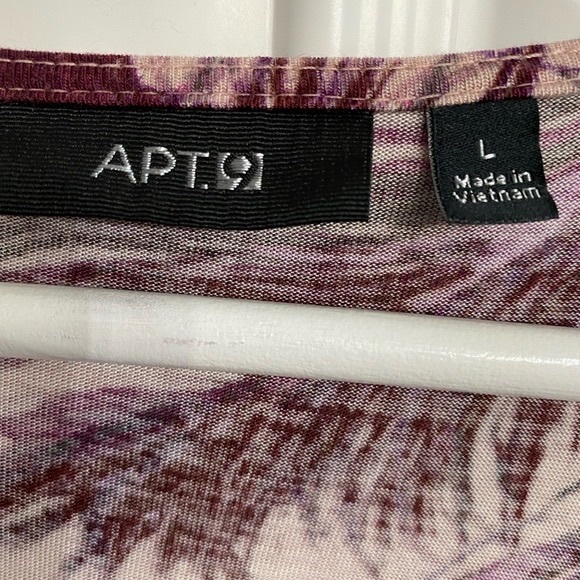 Apt 9 Women Sz Large Purple Pink Scoop Neck Short Sleeve Ruched Knit Midi Dress - Picture 4 of 13